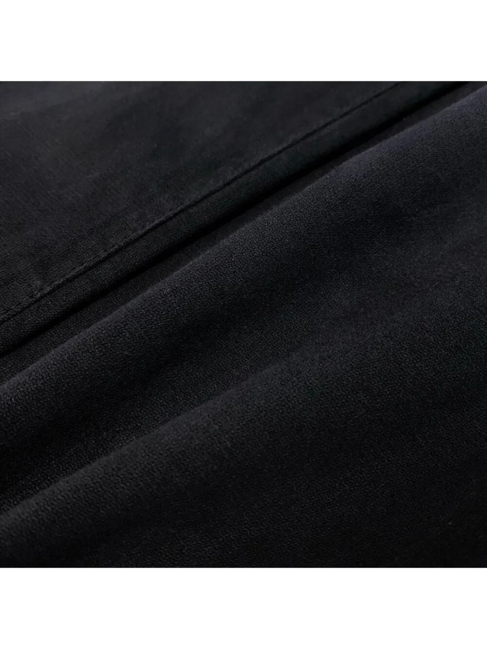 Dolce & Gabbana Chinos Cotton Linen Blend Tapered Pants Logo Plate 50 Black